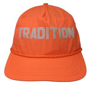 Tradition Slideback 5 Panel Cap Orange One Size Rope Sportcap Vintage